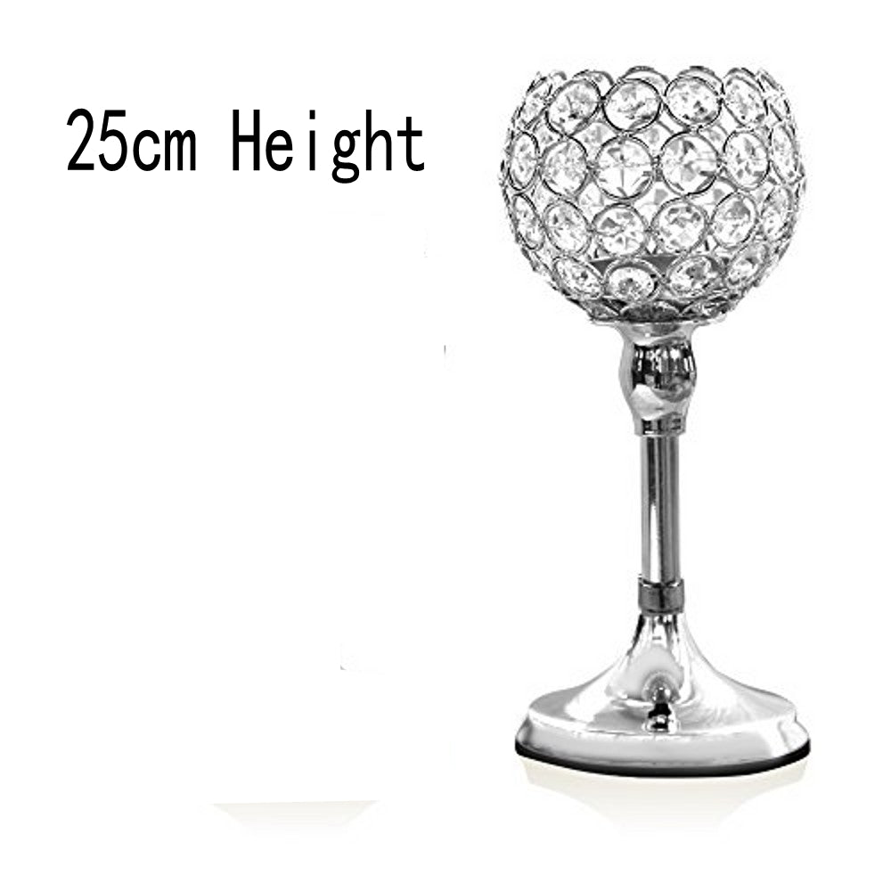 Home Decoration Metal Candlesticks for Candles Crystal Tealight Centerpieces