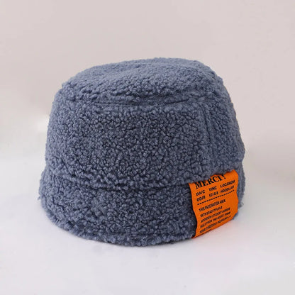 Autumn Winter Lambwool Baby Hats Letter Pattern Kids Boys Girls Caps