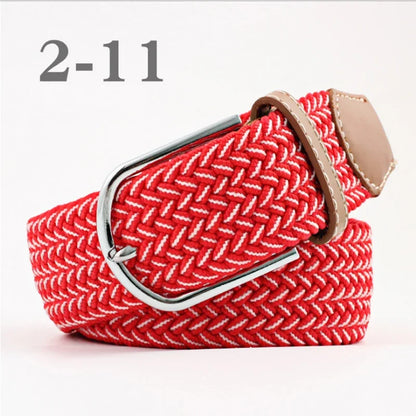 ZLD 60 Colors Female Casual Knitted Pin Buckle Men Belt