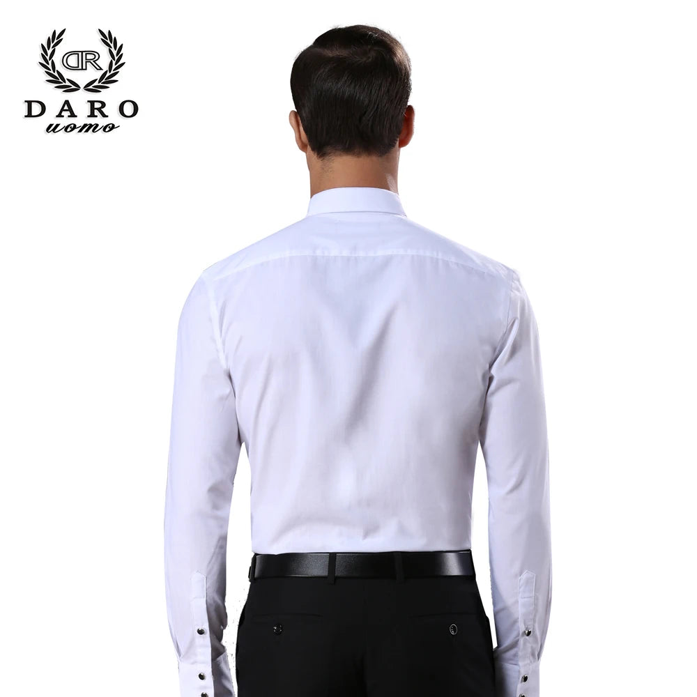 2023 DR  DARO UOMO Mens  Shirts  White Tuxedo Shirt  Party Wedding Shirt