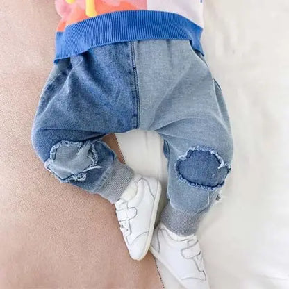 Fashion Baby Jeans  Autumn Spring Kids Trousers Clothes for Boys Girls Pants