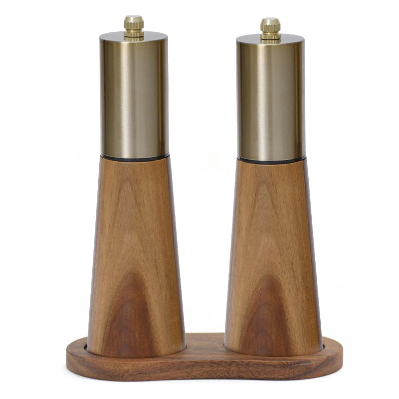 Leeseph  Wood Pepper Mill and Salt Shaker Set, Kitchen Gadgets