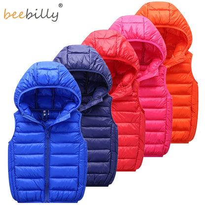 Kids Vest Children's Girls Vest Hooded Jacket Winter Autumn  Waistcoats