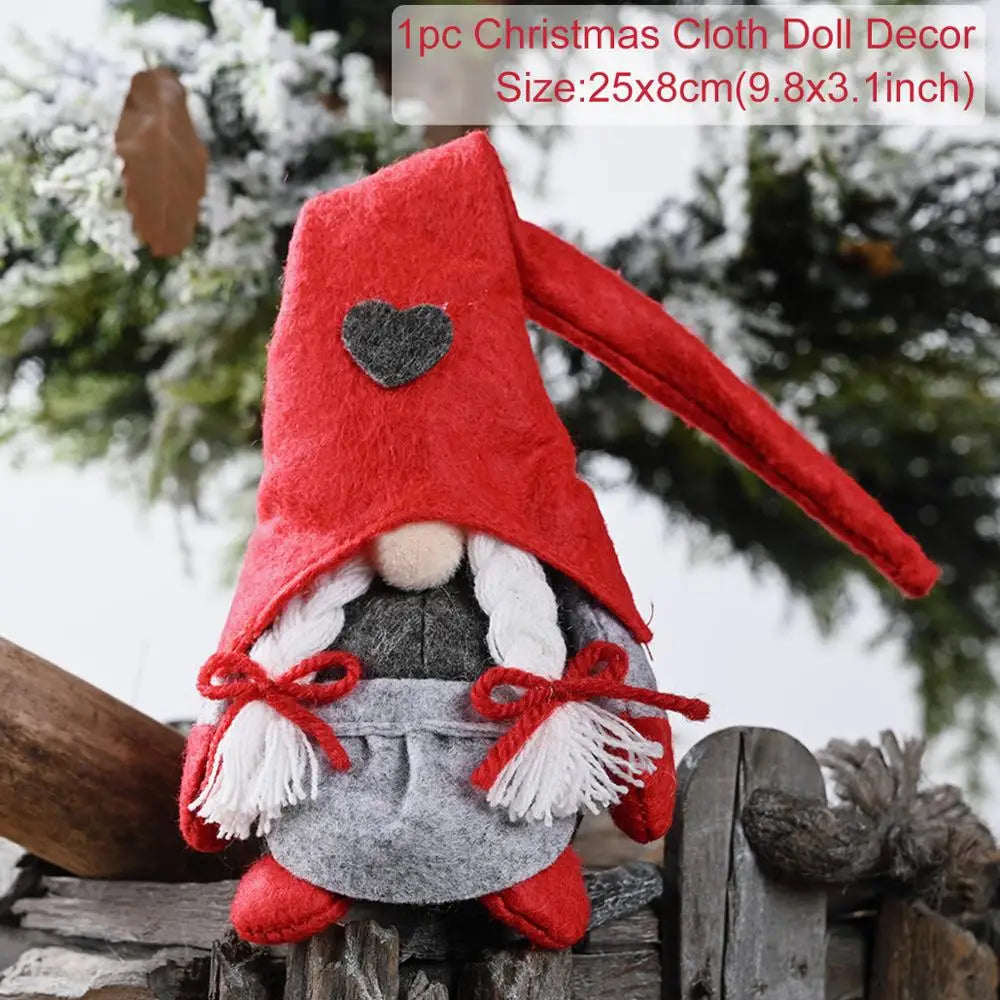 QIFU Christmas Doll Ornaments 2024 Merry Christams Decor for Home Cristmas Decor