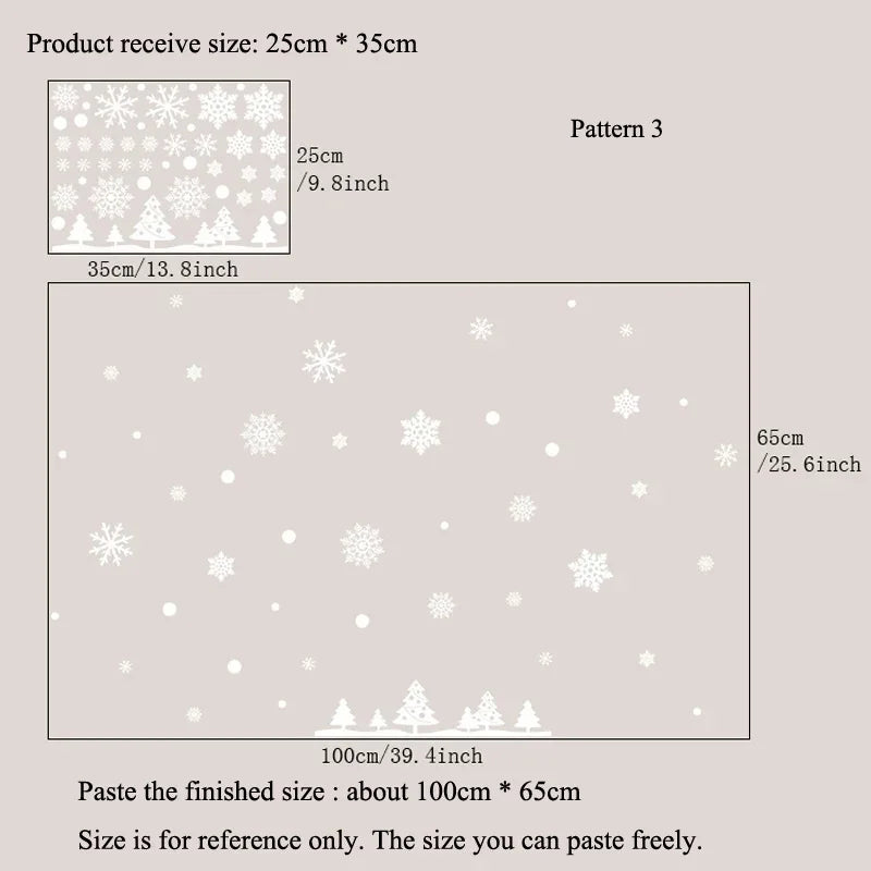 Snow Month Electrostatic Wall Sticker Window Decoration New Year Wallpaper