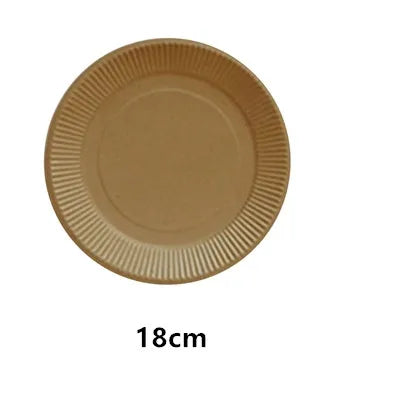 50pcs/Pack Disposable Thickened Paper Plate Paper Dish Cake Tray