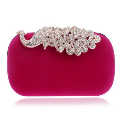 SEKUSA Clutch Evening Bags Crown Rhinestones Evening Bags Purse  Shoulder Bag