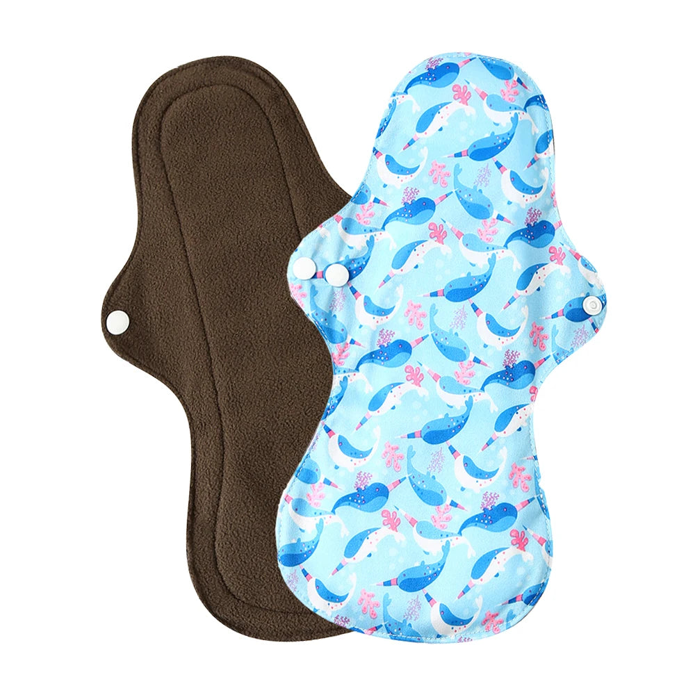 Night Use Washable Flamingo Cloth Menstrual Pad Heavy Flow Sanitary Napkin