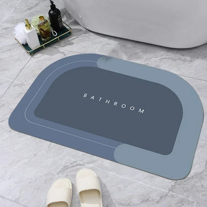 Super Absorbent Bath Mat Rubber Bathroom Rug Non-Slip Entrance Doormat