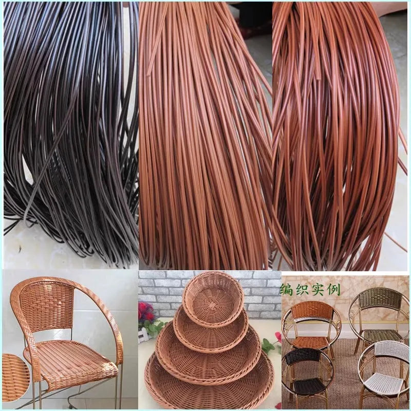 Round Furniture Pe Rattan Plastic Imitation Synthetic Rattan Weaving