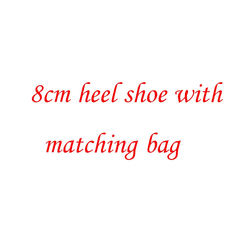 BaoYaFang New Red Crystal Womens Wedding Shoes With Matching Bags Luxury High