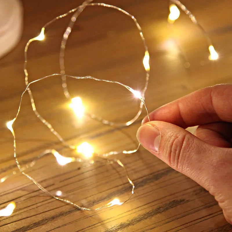 New Year Garland Waterproof Copper Wire LED String Lamp Fairy Lights 2m/5m