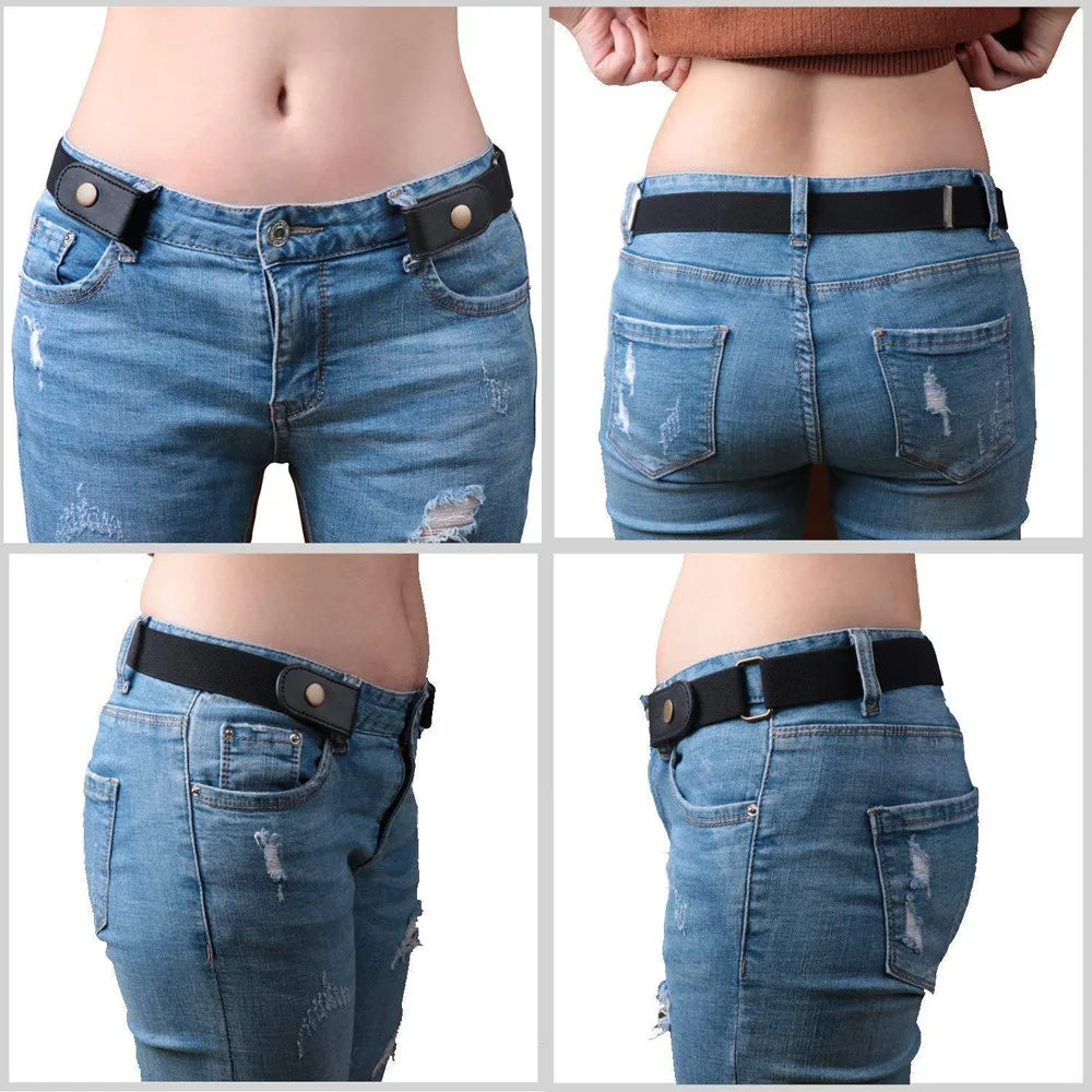 Easy Belt Without Buckle Elastic Belts for Women Stretch Riem Men Jeans