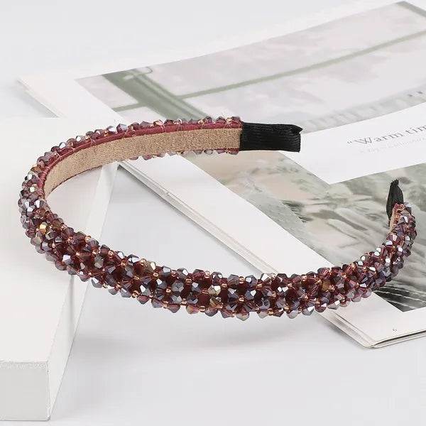 Girls Shiny Luxury Rhinestone Hair Band Diamond Hair Hoop Hair Accessories