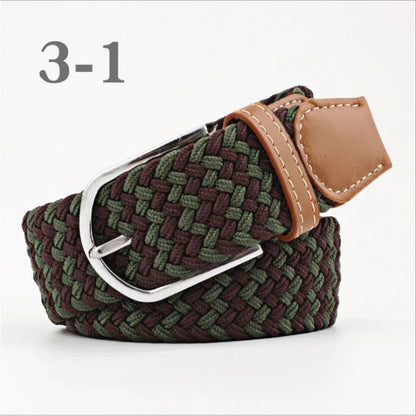 ZLD 60 Colors Female Casual Knitted Pin Buckle Men Belt