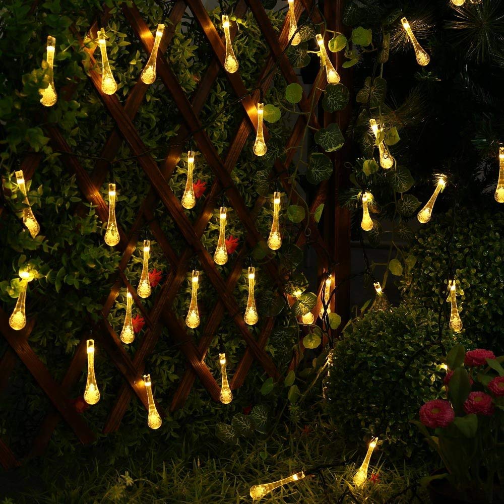 Outdoor Fairy Waterproof Raindrop Lights Party Christmas String Light Water Drop