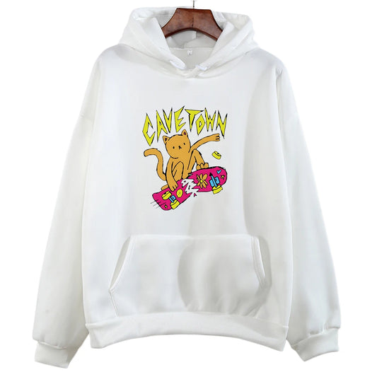 Cavetown Cat Hoodie Kawaii Cartoon Printed Sweatshirts Pullovers With Hooded