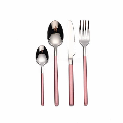 Kitchen Tableware Sets Stainless Steel 4 Pcs Silverware Cutlery Set Dinnerware