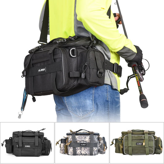 40*17*20cm Fishing Bag Men Multifunctional Waterproof Outdoor Waist Shoulder Bag