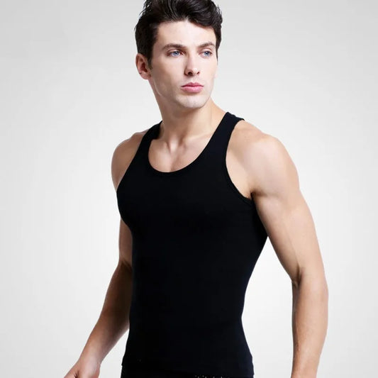 1 Pcs Men Cotton Tank Tops Underwear Mens Undershirt Transparent Shirts