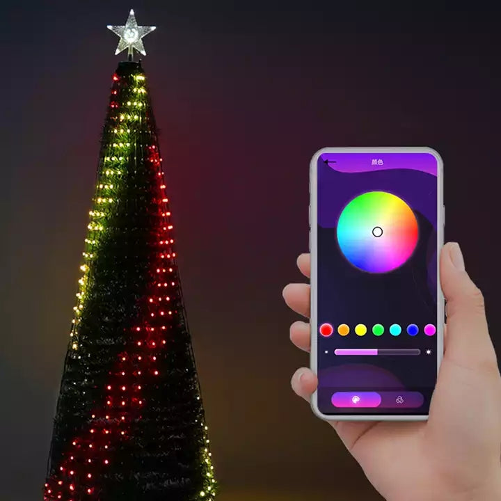 Light Up Led Christmas Tree,Built in Pattern, App Control Programmable Magic RGB