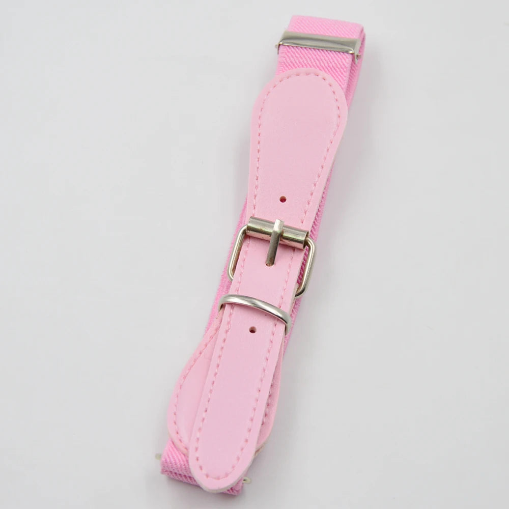 Fashion Children Candy Belt Girls/Boys Elastic Waist Belt Kids Pu Leather High