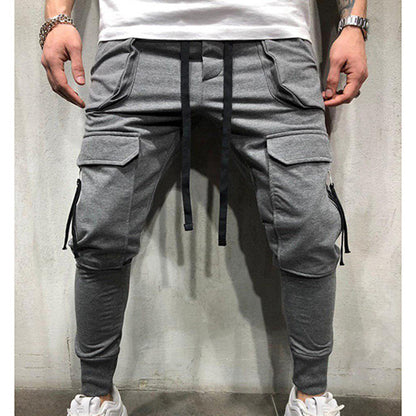 QC Custom High Quality Plain Skinny Cargo Joggers Pants Drawstring Oversized