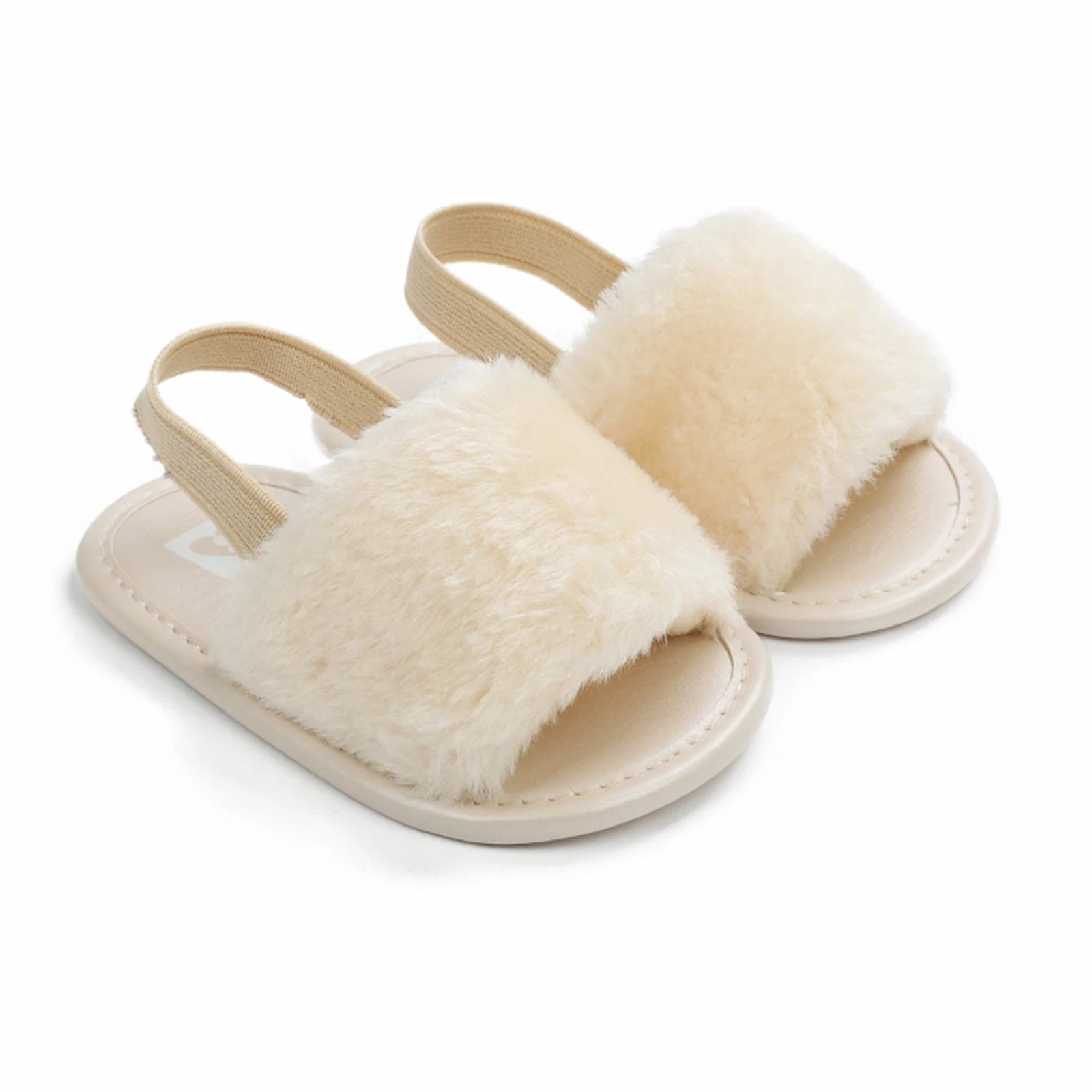 Summer Newborn Infant Baby Girls Soft Sole Sandals Plush Slide Sandal Toddler