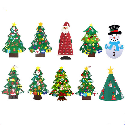 Hot Sales Christmas Gifts 24 Days Felt Christmas Hanging Advent Calendar