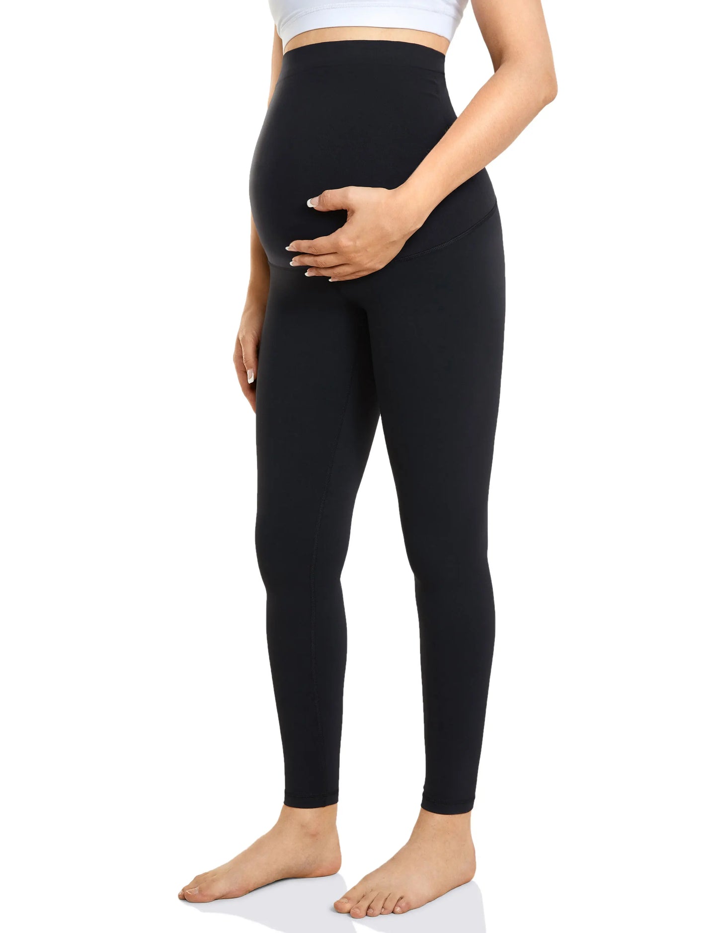 Soft Maternity Leggings Over the Belly Work Pants Women Leggings for Pregnancy