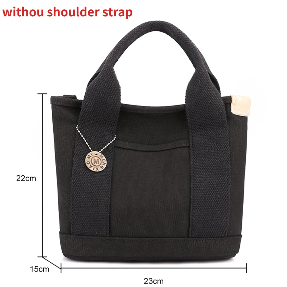 Canvas Bags for Women Handbags Shoulder Bags Solid Color