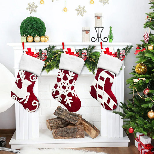 Wholesale New Christmas Decorations Gift Bags Embroidery for Christmas Socks