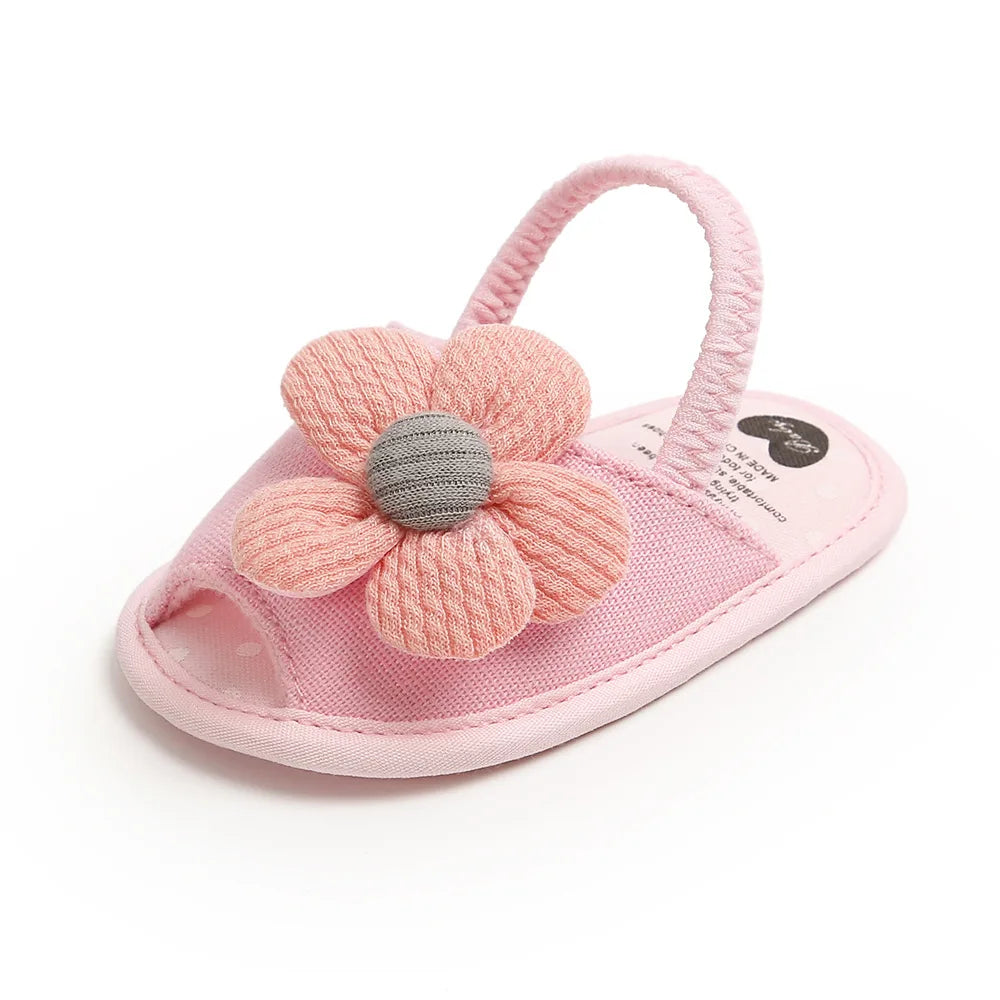 2023 Toddler Newborn Baby Big Flower Girl Sandals for Newborn Girl Slippers