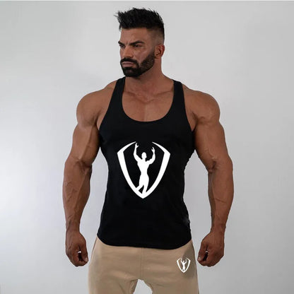 Mens Tank Tops Shirt Gym Tank Top Fitness Clothing Vest Sleeveless