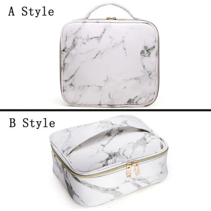 New Female Fashion Professional Makeup Suitcase for Cosmetics Case Marble