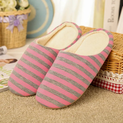 Women Indoor Slippers Short Plush Spring Autumn Flat Shoes Woman Home Bedroom