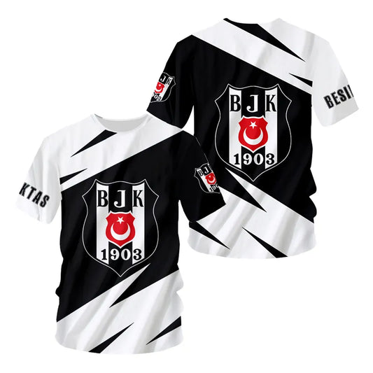 Men T-Shirt 3D Harajuku Besiktas Football Shirt Graphic T Shirts Y2k Digital