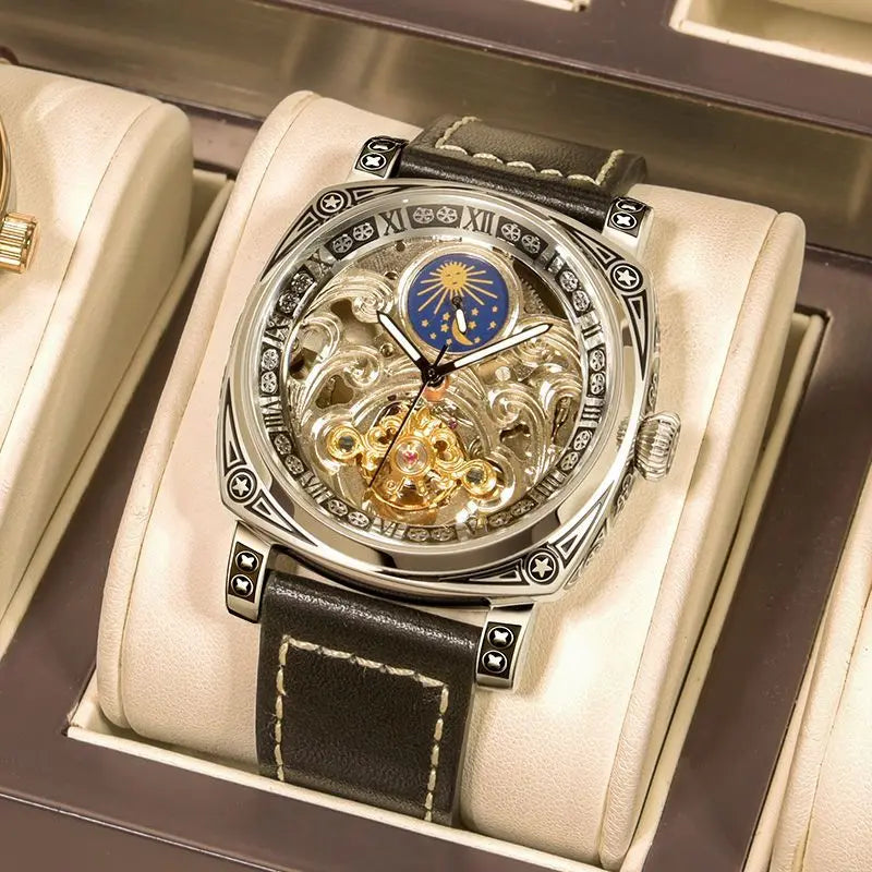 Authentic Brand Carved Watches Fully Automatic Men Watches