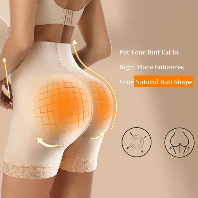 Women Padded Seamless Butt Hip Enhancer Shaper Buttocks Push-Up Body Shapewear