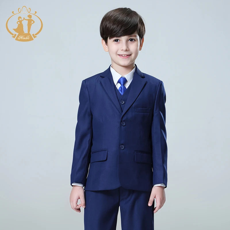 Spring Autumn Formal Boys Suits for Weddings Children Party Host Costume