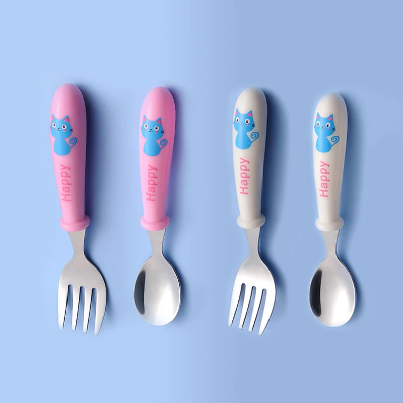 Baby Gadgets Tableware Set Children Utensil Stainless Steel Toddler Dinnerware