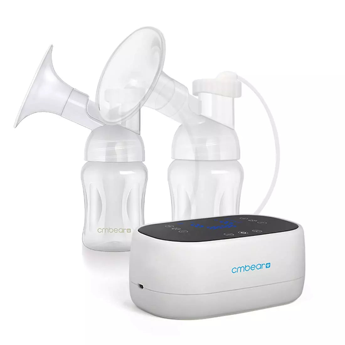 Double Motor Electric Breast Pump, Portable Pump, Rechargeable Battery, BPA-Free