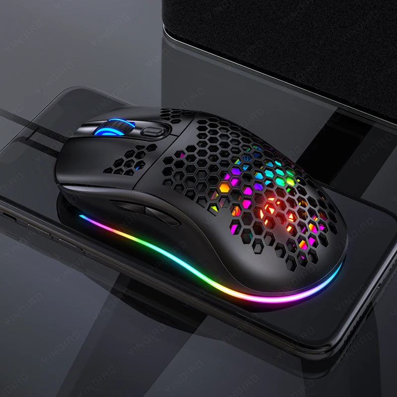 G7 7200 DPI Gaming Mechanical Wired Game Mouse Hollow Gaming Mouse Rgb Backlit