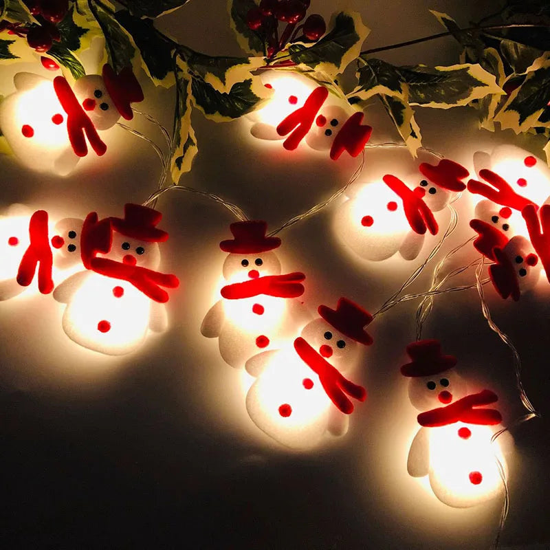 LED Christmas Snowman Lights Strings Christmas Tree Holiday Party Decoration