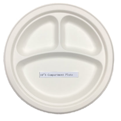 Factory Price 10 Inch Compostable Disposable Bagasse Sugarcane Round Plate