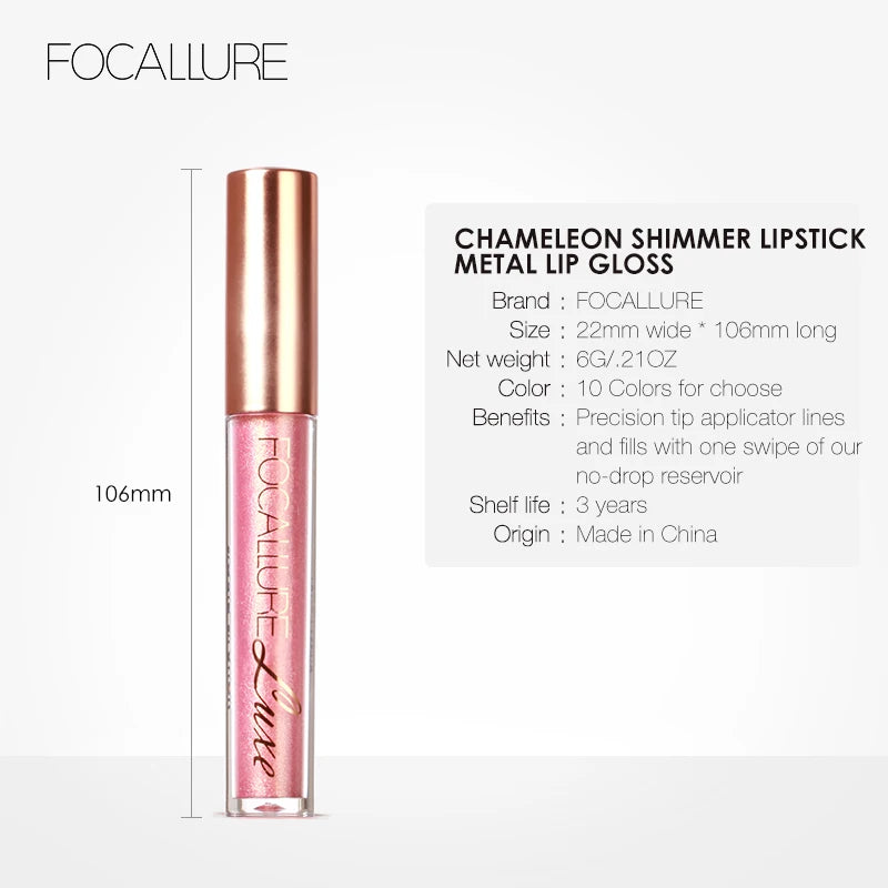 FOCALLURE Waterproof Matte Liquid Lipstick Long-Lasting Lip Tint Nude Lipgloss