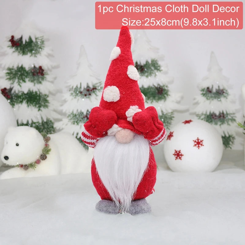 QIFU Christmas Doll Ornaments 2024 Merry Christams Decor for Home Cristmas Decor