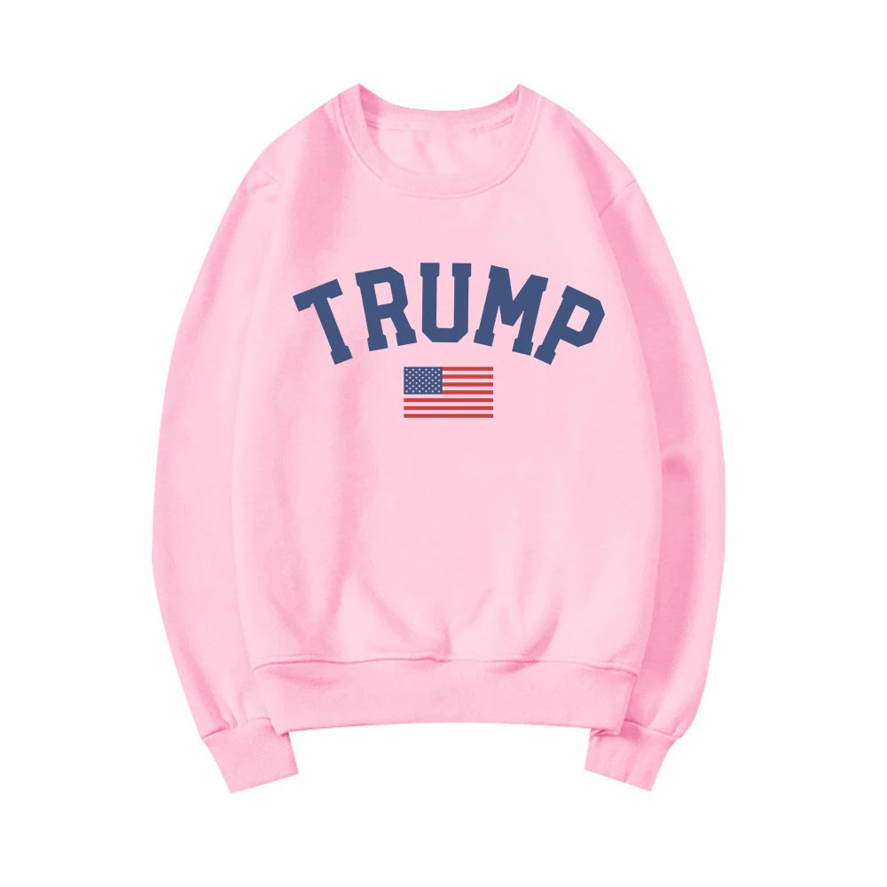 Trump Sweatshirt Trump 2024 Women Long Sleeve Sweatshirts