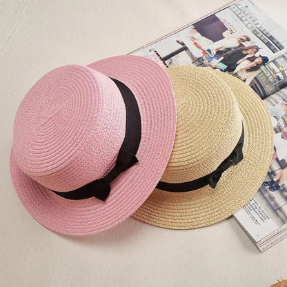 COKK Panama Hat Simple Summer Beach Hat Female Casual Girls