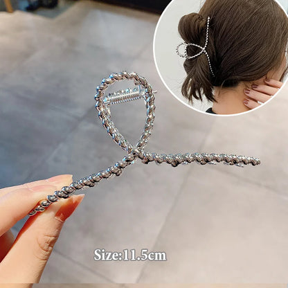 Women Geometric Hair Claw Girls Clamps Fashion Metal Hair Crab Cross